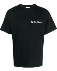 Aries - No Problemo Print Cotton T-Shirt - Lyst