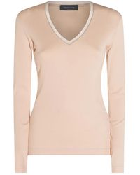 Fabiana Filippi - Top A Maniche Lunghe Con Scollo A V - Lyst