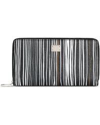 Dolce & Gabbana - Stripe-Print Calfskin Wallet - Lyst