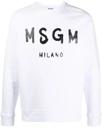 MSGM - Printed Logo Sweatshirt - Lyst