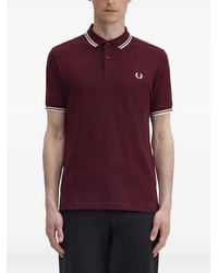 Fred Perry - M3600 Gestreept Poloshirt Met Logo - Lyst