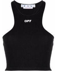 Off-White c/o Virgil Abloh - Off-Stamp Ribbed Crop Top - Lyst