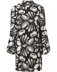 Alexander McQueen Shell Print Dress - Zwart