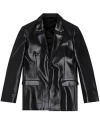 DIESEL - Stanley Leather Blazer - Lyst
