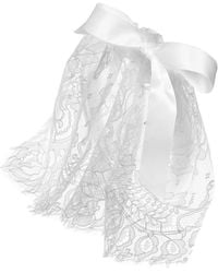 Jennifer Behr - Gladys Voilette Lace Bow Headband - Lyst