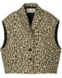 Valentino Garavani - Leopard-Print Jacquard Waistcoats - Lyst