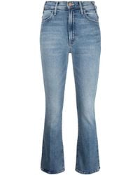Mother - Cropped High-Rise Jeans - Lyst