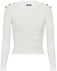 Balmain - 6ボタン リブニット セーター - Lyst