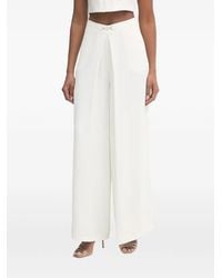 Fracomina - Logo-Plaque Palazzo Pants - Lyst