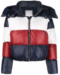 Tommy Hilfiger - Striped Padded Puffer Jacket - Lyst