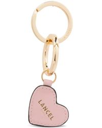 Lancel - Leather Heart Keychain - Lyst