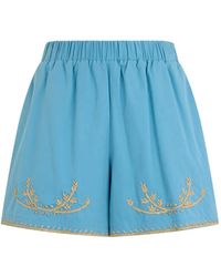 RED Valentino - Embroidered-Detail Shorts - Lyst