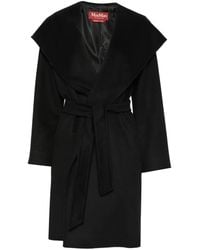 Max Mara - Hooded Belted Coat - Lyst