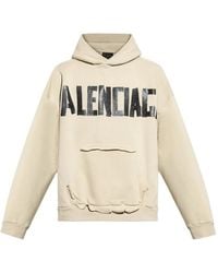 Balenciaga - Tape Type Ripped Pocket Hoodie - Lyst