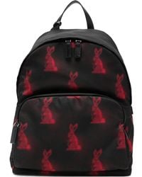 Prada - Rabbit-Print Backpack - Lyst