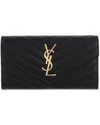 Saint Laurent - Wallets Black - Lyst