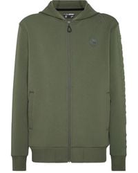 Philipp Plein - Embossed Logo-Detail Zip-Up Hoodie - Lyst