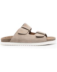 Doucal's - Crossover Strap Suede Sandals - Lyst