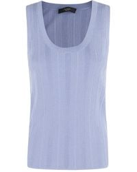Weekend by Maxmara - Ceylon Ribbed Scoop-Neck Top - Lyst