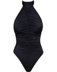 Noire Swimwear - Badpak Met Halternek En Ruches - Lyst