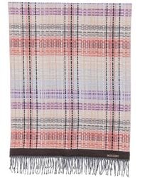 Missoni - Check-Pattern Fringed Scarf - Lyst