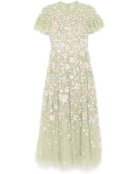 Needle & Thread - Abito Con Ricamo A Fiori - Lyst