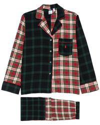 Polo Ralph Lauren - Pigiama A Quadri Con Design Patchwork - Lyst