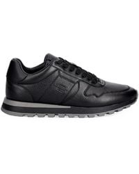 Baldinini - Logo-Embossed Grained Leather Sneakers - Lyst