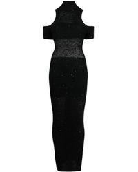 Chiara Ferragni - Cold-shoulder Sequin-embellished Maxi Dress - Lyst