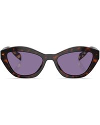 Prada - Tortoiseshell-effect Cat-eye Sunglasses - Lyst