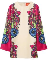 La DoubleJ - Supreme Swing Minikleid mit Blumen-Print - Lyst