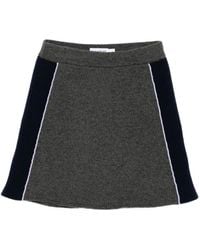 Self-Portrait - Ribbed Knit Mini Skirt - Lyst