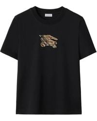 Burberry - Camiseta de algodón con motivo EKD - Lyst