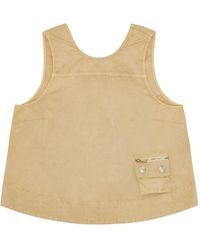 Ganni - Sleeveless Cotton Top - Lyst