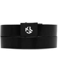 KARL LAGERFELD - Logo-Plaque Belt - Lyst