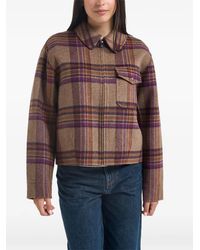 Woolrich - Check-Pattern Zip-Up Jacket - Lyst