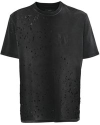 Amiri - Shotgun Logo-print Distressed T-shirt - Lyst