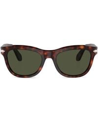 Persol - Tortoiseshell-Effect Rectangle-Frame Sunglasses - Lyst