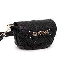 Love Moschino - Gewatteerde Crossbodytas Met Logoplakkaat - Lyst