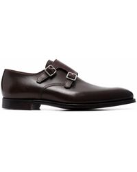 Crockett & Jones Leather Monk Shoes - Brown