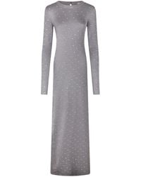 Rabanne - Rhinestone-Embellished Open-Back Maxi Dress - Lyst
