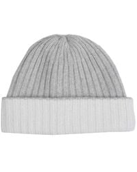 Fedeli - Two-Tone Ribbed-Knit Beanie Hat - Lyst