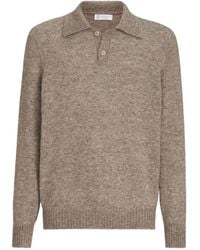Brunello Cucinelli - Alpaca Cashmere And Wool Knit Polo - Lyst