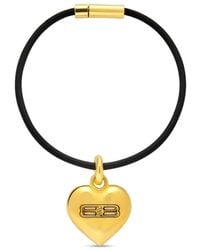 Balenciaga - Bracelet cœur à logo en relief - Lyst