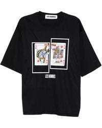 Les Hommes - Printed T-Shirt - Lyst