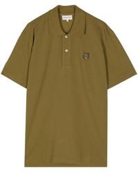 Maison Kitsuné - Logo-Appliqué Cotton Polo Shirt - Lyst