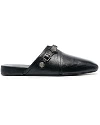 Balenciaga Santiago Leather Mules in Black for Men | Lyst Balenciaga Santiago Leather Mules in Black for Men | Lyst