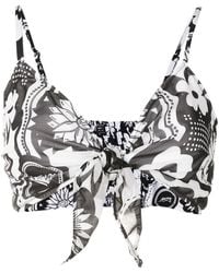 Amir Slama - Floral-Print Crop Top - Lyst