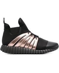 Ferragamo - High-Top-Sneakers Mit Gewellter Sohle - Lyst