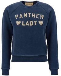 Valentino Garavani - Panther Lady-Print Crew-Neck Sweatshirt - Lyst